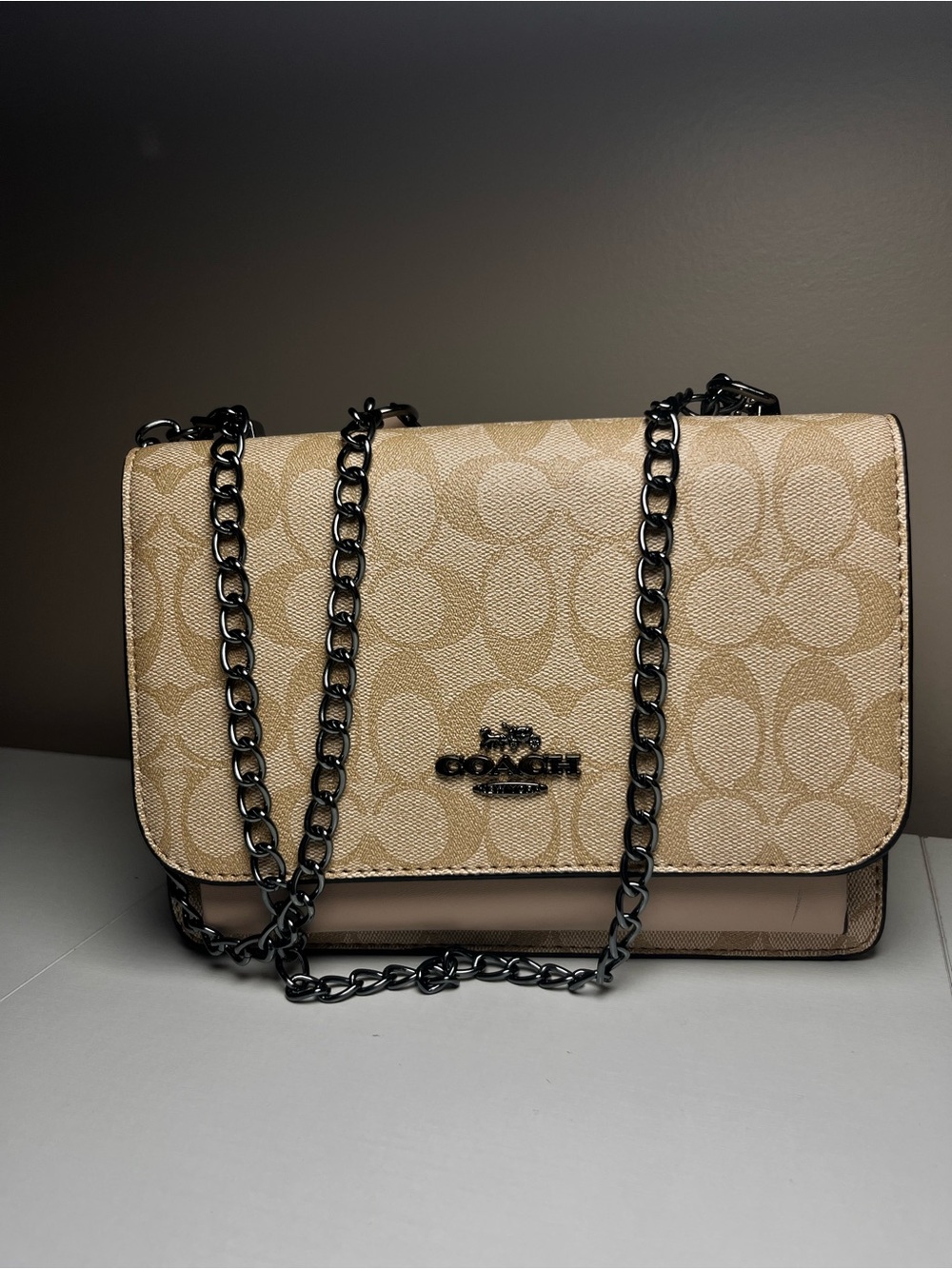 Signature Canvas Crossbody Bag in Khaki
